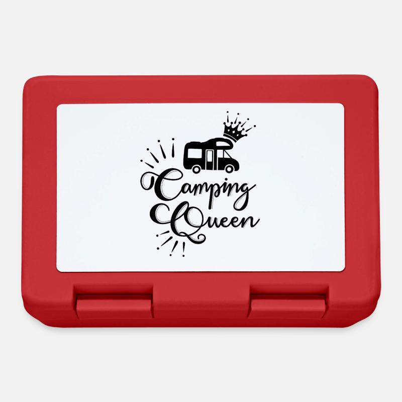 Camping-car noir - Boîte à goûter - rouge