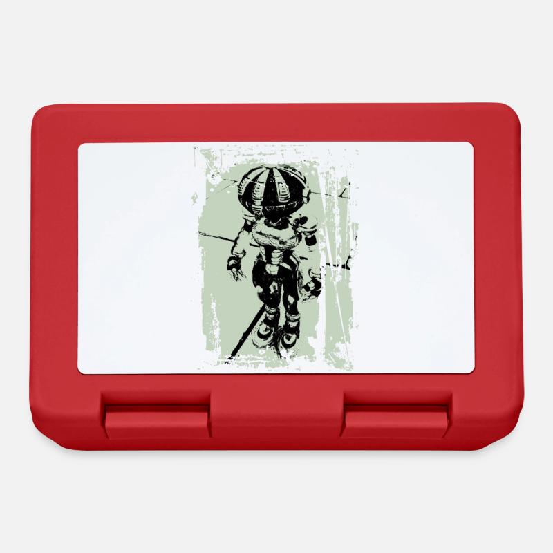 robo metall green - Brotdose - Rot