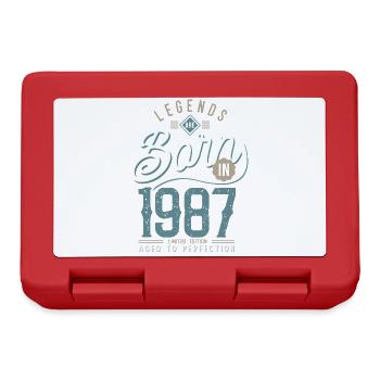 Legenden werden 1987 geboren, 34 Jahre Geburtstag - Brotdose - Rot - Vorne