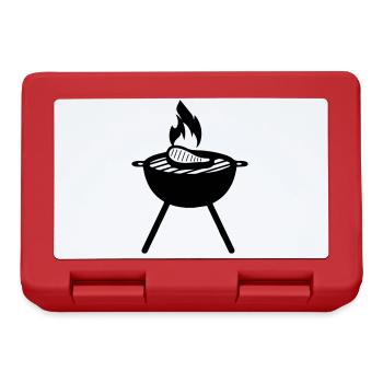 Steak Fleisch Symbol - Brotdose - Rot - Vorne
