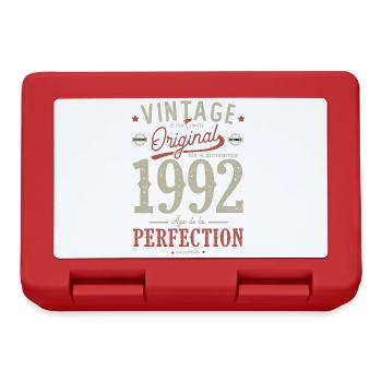 1992 Perfektion T-Shirt 30 Jahre Jubiläum Vintage - Brotdose - Rot - Vorne