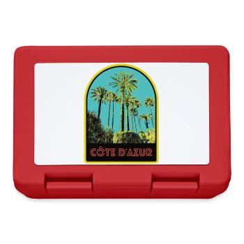 llustration palmiers emblématiques, Còte d'Azur - Boîte à goûter - rouge - Devant