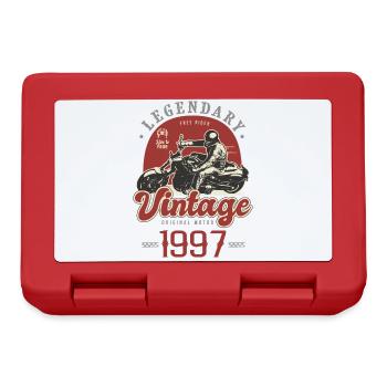 1997 Jubiläum Motorrad Biker Jahrgang - Brotdose - Rot - Vorne