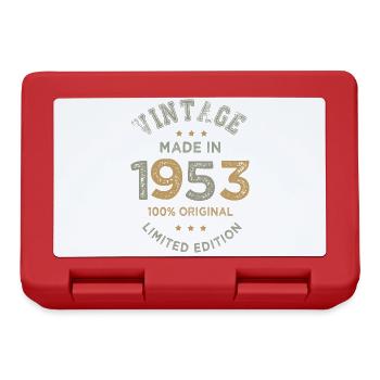 Hergestellt im Jahr 1953 Vintage Geburtstagsgeschenk 70 Jahre - Brotdose - Rot - Vorne