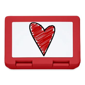 Symbole du cœur Amour - Boîte à goûter - rouge - Devant