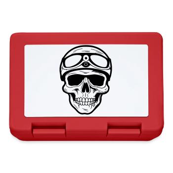 Biker Skull - Lunchbox - red - Front
