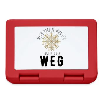 Wegweiser RUNEN Motivation - VEGVISIR - Brotdose - Rot - Vorne