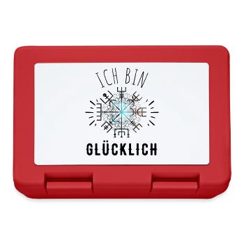 Wegweiser RUNEN Motivation - VEGVISIR - Brotdose - Rot - Vorne
