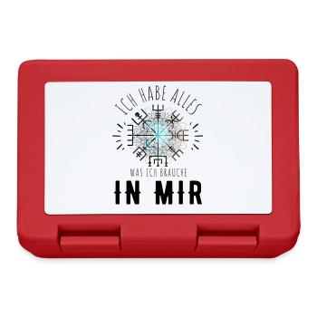 Wegweiser RUNEN Motivation - VEGVISIR - Brotdose - Rot - Vorne