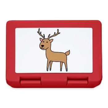 Deer Comic Animal - Lunchbox - red - Front