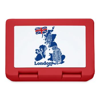 T-shirt de carte bleu London Skyline - Boîte à goûter - rouge - Devant