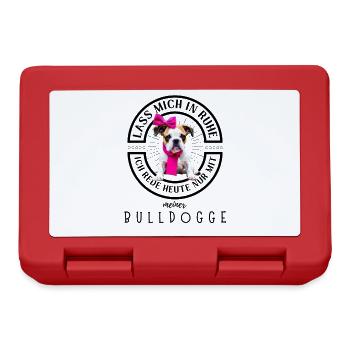 Bulldogge Bulldog Bulldoggen - Brotdose - Rot - Vorne