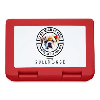 Bulldogge Bulldog Bulldoggen - Brotdose - Rot - Vorne