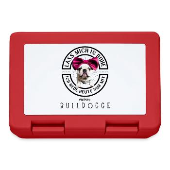 Bulldogge Bulldog Bulldoggen - Brotdose - Rot - Vorne