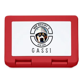 Ich geh GASSI Hund Hunde Mama - Brotdose - Rot - Vorne