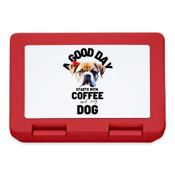 UNE BONNE JOURNÉE COMMENCE... DOG Dog Café - Boîte à goûter - rouge - Devant