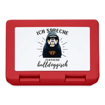 Ich spreche BULLDOGGISCH Bulldog Bulldogge Bulldog - Brotdose - Rot - Vorne