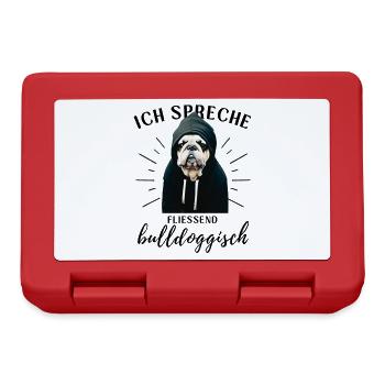 Ich spreche BULLDOGGISCH Bulldog Bulldogge Bulldog - Brotdose - Rot - Vorne