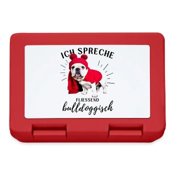 Ich spreche BULLDOGGISCH Bulldog Bulldogge Bulldog - Brotdose - Rot - Vorne