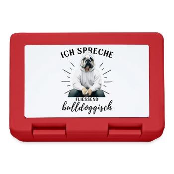 Ich spreche BULLDOGGISCH Bulldog Bulldogge Bulldog - Brotdose - Rot - Vorne