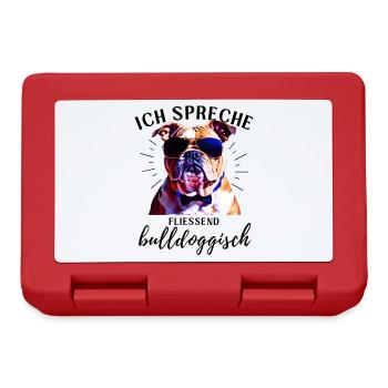 Ich spreche BULLDOGGISCH Bulldog Bulldogge Bulldog - Brotdose - Rot - Vorne