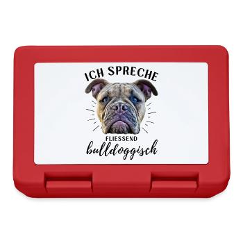 Ich spreche BULLDOGGISCH Bulldog Bulldogge Bulldog - Brotdose - Rot - Vorne