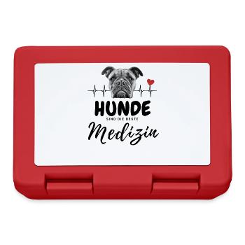 Dogs are the best medicine DOG - Lunchbox - red - Front