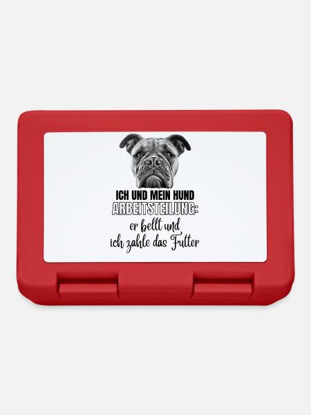 ICH und MEIN HUND - Hunde HUND Bulldogge - Brotdose - Rot