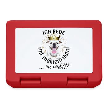 ICH rede mit meinem Hund ... na und? Hunde - Brotdose - Rot - Vorne