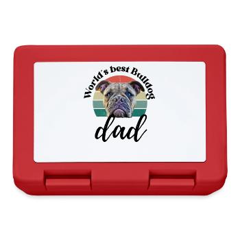 WORLD ́S BEST BULLDOG DAD ... Dog Dogs Bulldog - Lunchbox - red - Front