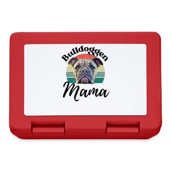 BULLDOGGEN MAMA ... Hund Hunde Bulldogge - Brotdose - Rot - Vorne