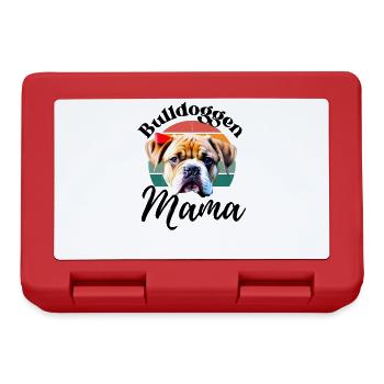 BULLDOGGEN MAMA - Hund Hunde Bulldogge - Brotdose - Rot - Vorne