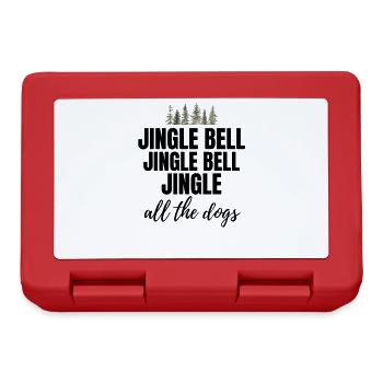 Dog Dogs Christmas - Funny Christmas Saying - Lunchbox - red - Front