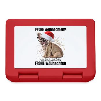 Französische Bulldogge Bully Frenchie Hund Hunde - Brotdose - Rot - Vorne