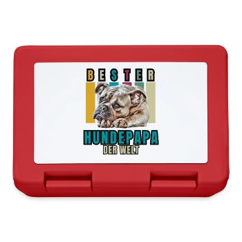 BEST DOG DAD Bulldog Dog Dogs Old English - Lunchbox - red - Front