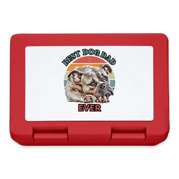 BEST DOG DAD Bulldog Dog Dogs Old English - Lunchbox - red - Front