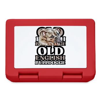 OLD ENGLISH BULLDOG Dog Dogs Bulldog - Lunchbox - red - Front