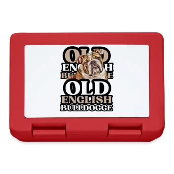 OLD ENGLISH BULLDOG Chien Chiens Bouledogue - Boîte à goûter - rouge - Devant