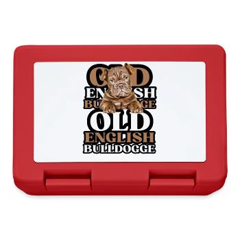 OLD ENGLISH BULLDOG Dog Dogs Bulldog - Lunchbox - red - Front