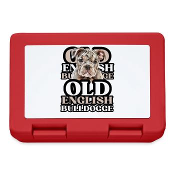 OLD ENGLISH BULLDOG Dog Dogs Bulldog - Lunchbox - red - Front