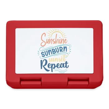 Sunshine Sunburn Sunset Repeat - Lunchbox - red - Front