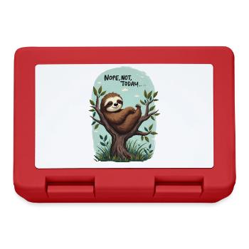 Sloth Mode Relaxation: Nope, Not Today, - Lunchbox - red - Front