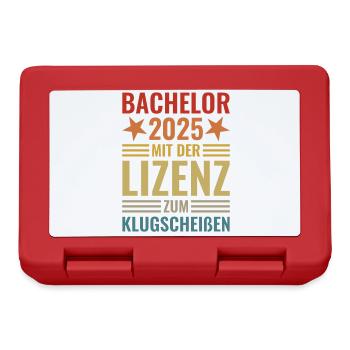Bachelor 2025 mit der Lizenz zum Klugscheißen - Brotdose - Rot - Vorne