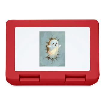 Adorable ghost coming out of the wall - Lunchbox - red - Front