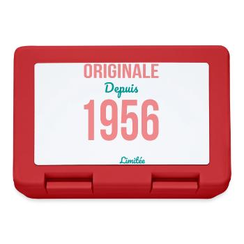 Original seit 1956 – 70-jähriges Jubiläum - Brotdose - Rot - Vorne
