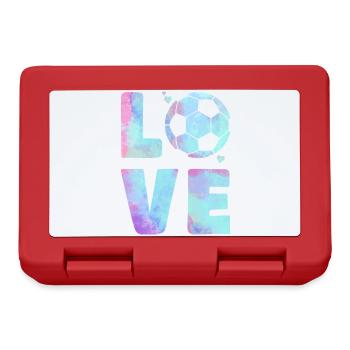 Love Football T-Shirt – Sport & Heart Design - Boîte à goûter - rouge - Devant