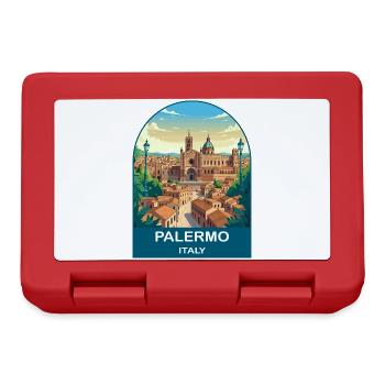 Palermo Italy Vintage Travel Poster Art - Lunchbox - red - Front