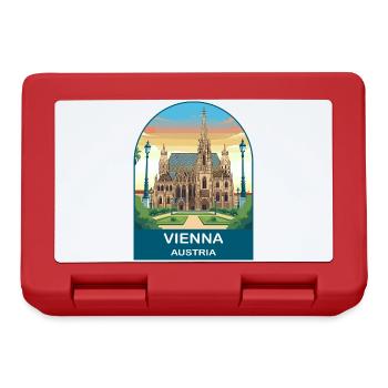 Vienna Austria Vintage-Reiseplakat - Brotdose - Rot - Vorne