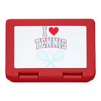 I Love Tennis Shirt, Cool Tennis Fan Style - Lunchbox - red - Front