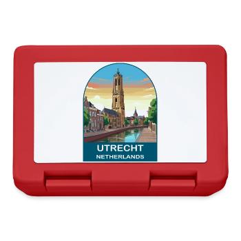 Utrecht Niederlande Domturm Vintage-Reisekunst - Brotdose - Rot - Vorne